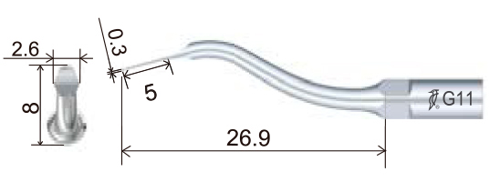 Размеры наконечника для скалера